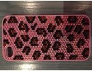 Apple iPhone 4/4S Diamond Swarovski Pink Leopard Back Case Cover maks vāciņš