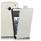 HTC One M7 Satin Luxury Ultra Slim Flip Case Cover White maks