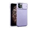 iPhone 12 Pro Max Silikona Macins ar kameras aizsargu (Viole