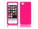 Apple iPhone 5 Luxury Diamond Hot Pink Silicone Case Cover Bumper maks