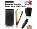 Forcell Slim Flip Case Sony C1505 Xperia E telefona maks vertikāli atverams Melns