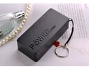 Portable Power Bank 5600mAh External Backup Battery Charger Black ārējā baterija akumulators lādētājs