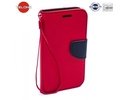Telone Fancy Diary Book Case ar stendu Meizu M3 Note sāniski atverams Sarkans/Zils