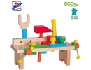 Woody 90103 Eko koka attīstošs krāsains statīvs ar instrumentiem (19gab.) bērniem no 3 gadiem + (28x10x11cm)