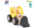 Woody 91803 Eko koka Dzeltena mašīna - Ekskavators bērniem no 3 gadiem + (17x9cm)