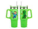 Paladone Minecraft Green 900ml Insulated Cup and Straw