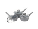 Salter BW02986G1EU7 Marblestone 3-Piece Saucepan Set - 16/18/20cm
