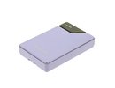 Tellur Power Bank 10000mAh, USB-C + Lightning cables built-in purple