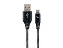 Gembird CABLE USB-C 2M BLACK/WHITE/CC-USB2B-AMCM-2M-BW