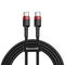 Baseus CABLE USB2 TO USB-C 1M/RED/BLACK CATKLF-G91