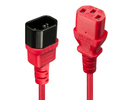 Lindy CABLE POWER IEC EXTENSION 0.5M/RED 30476
