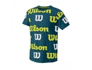 Wilson jr apparel ZĒNU T-KREKLS ALL OVER LOGO TECH TEE BLUE CORAL