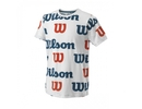 Wilson jr apparel ZĒNU T-KREKLS ALL OVER LOGO TECH TEE WHITE