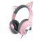 Foxxray Shining Cat Gaming Headset Wired Pink/Grey