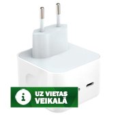 CP CH1 35W Divu portu USB-C Ātrs Lādētājs priekš visām Apple ierīcēm (Analogs A2676 MNWP3ZM/A) Balta (OEM)