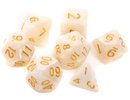 Rebel RPG Dice Set - Pearl - White