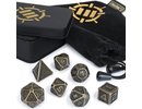 Enhance Tabletop RPGs 7pc Metal Dice Set with Case and Dice Bag