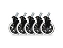 L33t gaming 3" Casters for gaming chairs (Black) | Jungtis 11mm