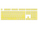 Royal kludge Pudding PBT Keycaps - (104 pcs., Yellow, PBT ANSI, UK layout)