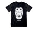 Heroes inc. La Casa De Papel - Black Mask T-Shirt | Large