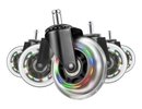Deltaco Gaming 3" Casters for gaming chairs (with RGB) | Jungtis 11mm