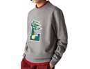 Lacoste Men's Pennants L Badge Zippered Cotton Fleece Sweatshirt - grey chine