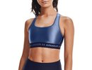 Under armour Women's Mid Crossback Matte/Shine Sports Bra - blue
