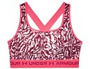 Under armour Women's Armour Mid Crossback Printed Sports Bra - penta pink/black