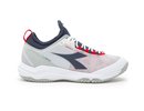 Diadora Speed Blushield Fly 4 + AG - white/blue corsair/fiery red