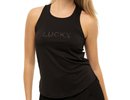 Lucky in love Laser Novelty Technology Feeling Lucky Racerback Tank - black